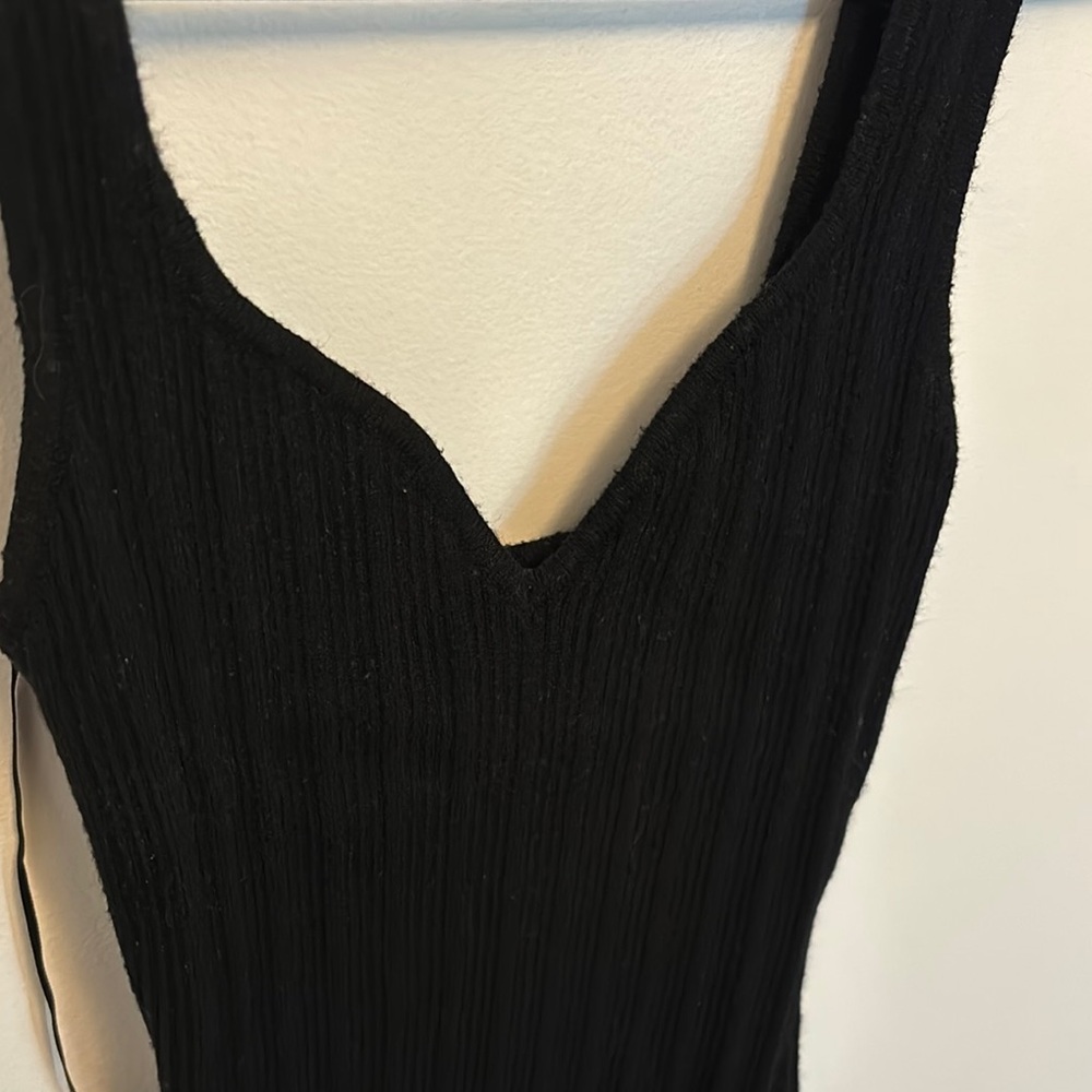 Black Ribbed Bodysuit - Picture 2 of 5